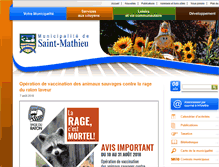 Tablet Screenshot of municipalite.saint-mathieu.qc.ca
